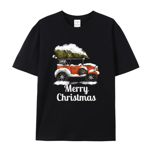 Unisex Christmas Theme Cotton T-Shirt